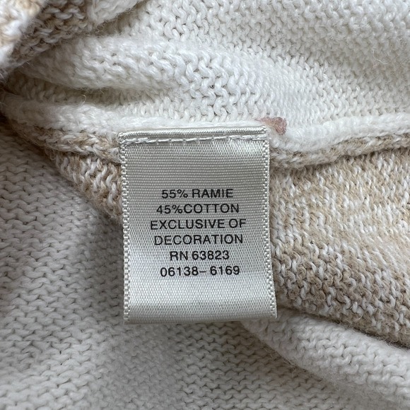 Christopher & Banks Cream & Tan Checkered Dot Zip Up Cardigan Sweater Womens XL - Picture 9 of 11